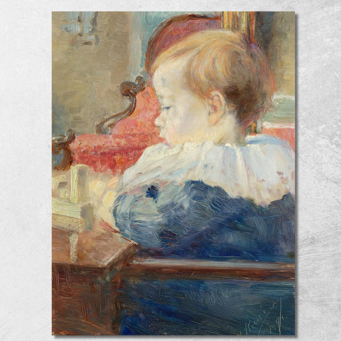 La Figlia Dell'Artista Nils Kreuger nkr54 quadro stampato su tela La Figlia Dell'Artista Nils Kreuger nkr54 quadro stampato su tela