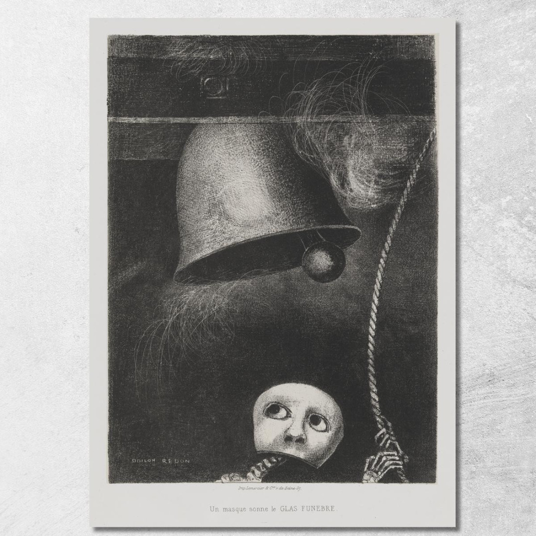 A Edgar Poe Un Masque Sonne Le Glas Funebre Odilon Redon ord1 quadro stampato su tela A Edgar Poe Un Masque Sonne Le Glas Funebre Odilon Redon ord1 quadro stampato su tela
