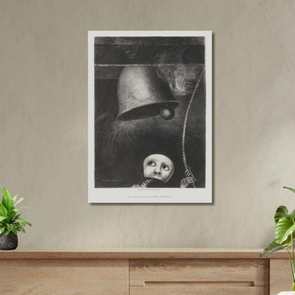 A Edgar Poe Un Masque Sonne Le Glas Funebre Odilon Redon ord1 quadro stampato su tela