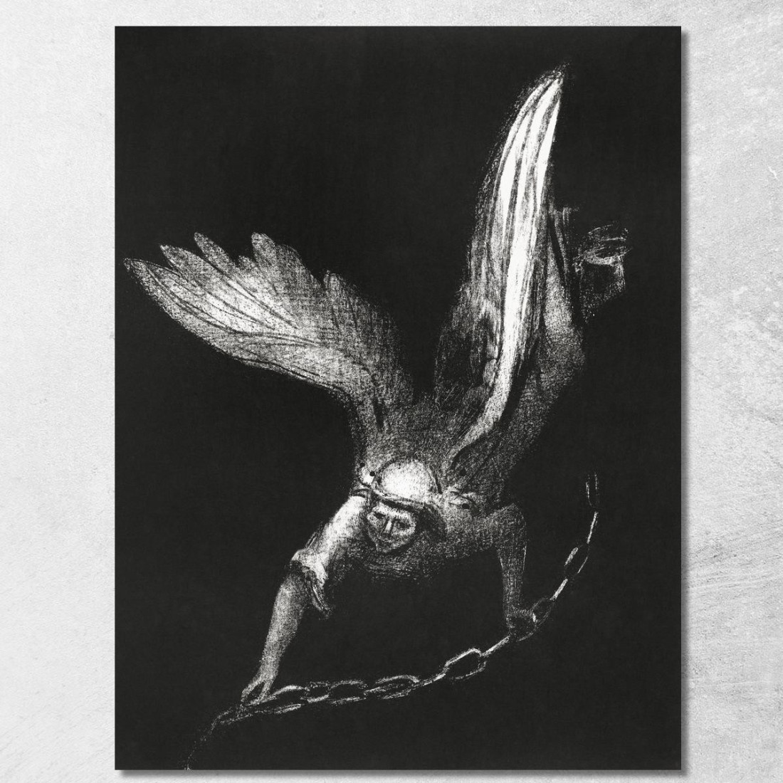 E Vidi Un Angelo Scendere Dal Cielo Con La Chiave Dell'Abisso E Un Grande Odilon Redon ord4 quadro stampato su tela E Vidi Un Angelo Scendere Dal Cielo Con La Chiave Dell'Abisso E Un Grande Odilon Redon ord4 quadro stampato su tela
