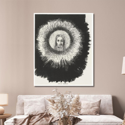 E Il Volto Di Cristo Brillò Nel Disco Del Sole Odilon Redon ord6 quadro stampato su tela