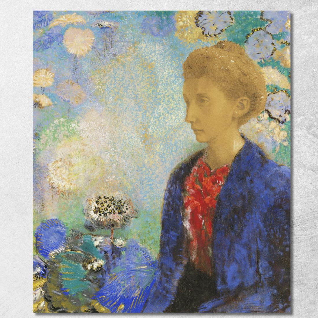 Baronessa De Domecy Odilon Redon ord8 quadro stampato su tela Baronessa De Domecy Odilon Redon ord8 quadro stampato su tela