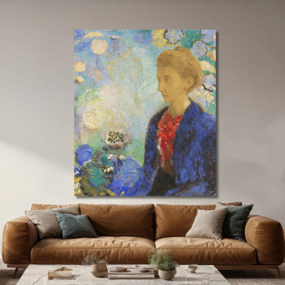 Baronessa De Domecy Odilon Redon ord8 quadro stampato su tela