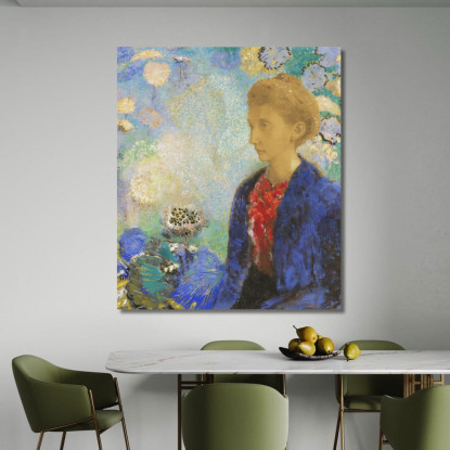 Baronessa De Domecy Odilon Redon ord8 quadro stampato su tela