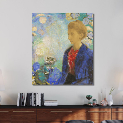 Baronessa De Domecy Odilon Redon ord8 quadro stampato su tela