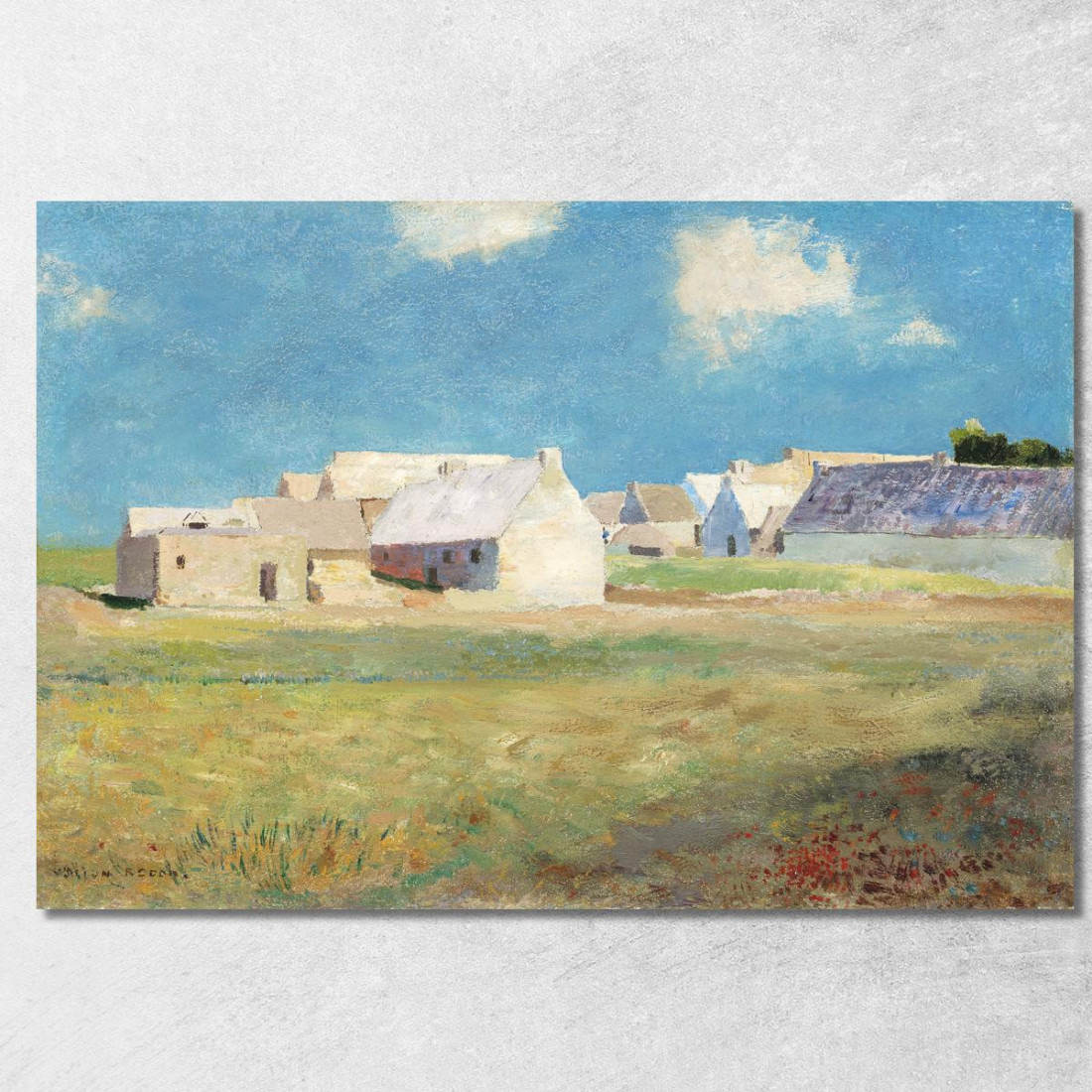 Villaggio Bretone Odilon Redon ord12 quadro stampato su tela Villaggio Bretone Odilon Redon ord12 quadro stampato su tela
