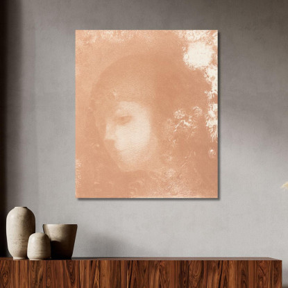 Testa Di Bambino Con Fiori Odilon Redon ord29 quadro stampato su tela