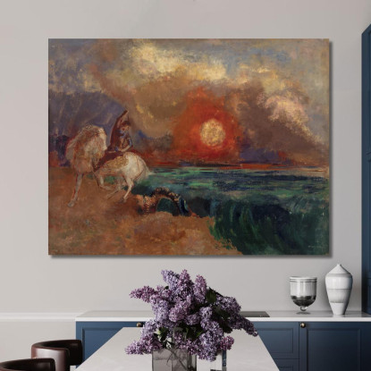 San Giorgio E Il Drago San Giorgio E Il Drago Odilon Redon ord61 quadro stampato su tela