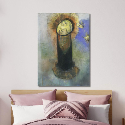 La Testa Di San Giovanni Battista Su Una Colonna Di Odilon Redon Odilon Redon ord74 quadro stampato su tela