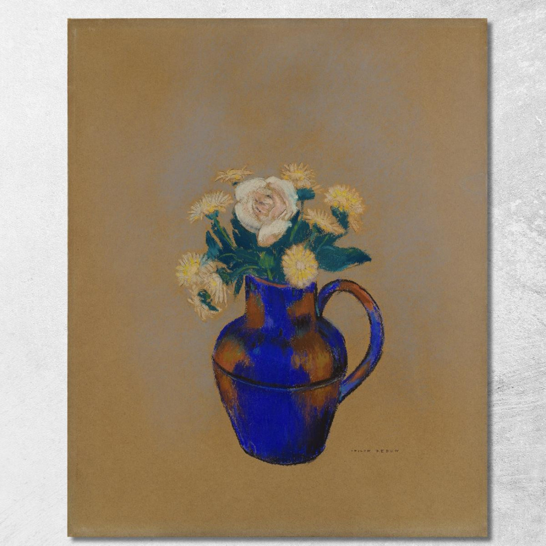 Vaso Di Fiori Odilon Redon ord89 quadro stampato su tela Vaso Di Fiori Odilon Redon ord89 quadro stampato su tela