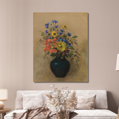 Fiori Di Campo Odilon Redon ord94 quadro stampato su tela