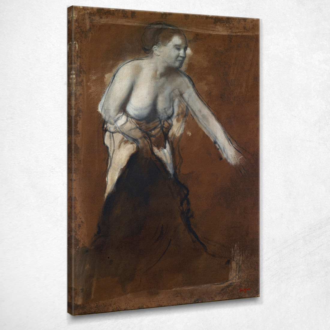 Figura Femminile In Piedi Con Torso Nudo (Giovane Donna Alla Toilette) Edgar Degas edg248 quadro stampato su tela Figura Femminile In Piedi Con Torso Nudo (Giovane Donna Alla Toilette) Edgar Degas edg248 quadro stampato su tela