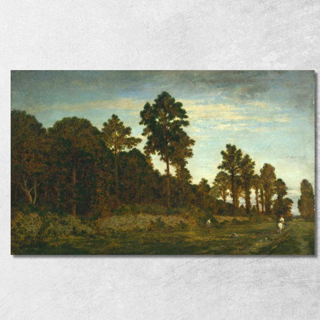 Cavaliere Ai Margini Di Un Bosco Théodore Rousseau trs9 quadro stampato su tela Cavaliere Ai Margini Di Un Bosco Théodore Rousseau trs9 quadro stampato su tela