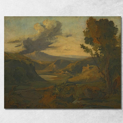 Paesaggio Alvernia Théodore Rousseau trs16 quadro stampato su tela