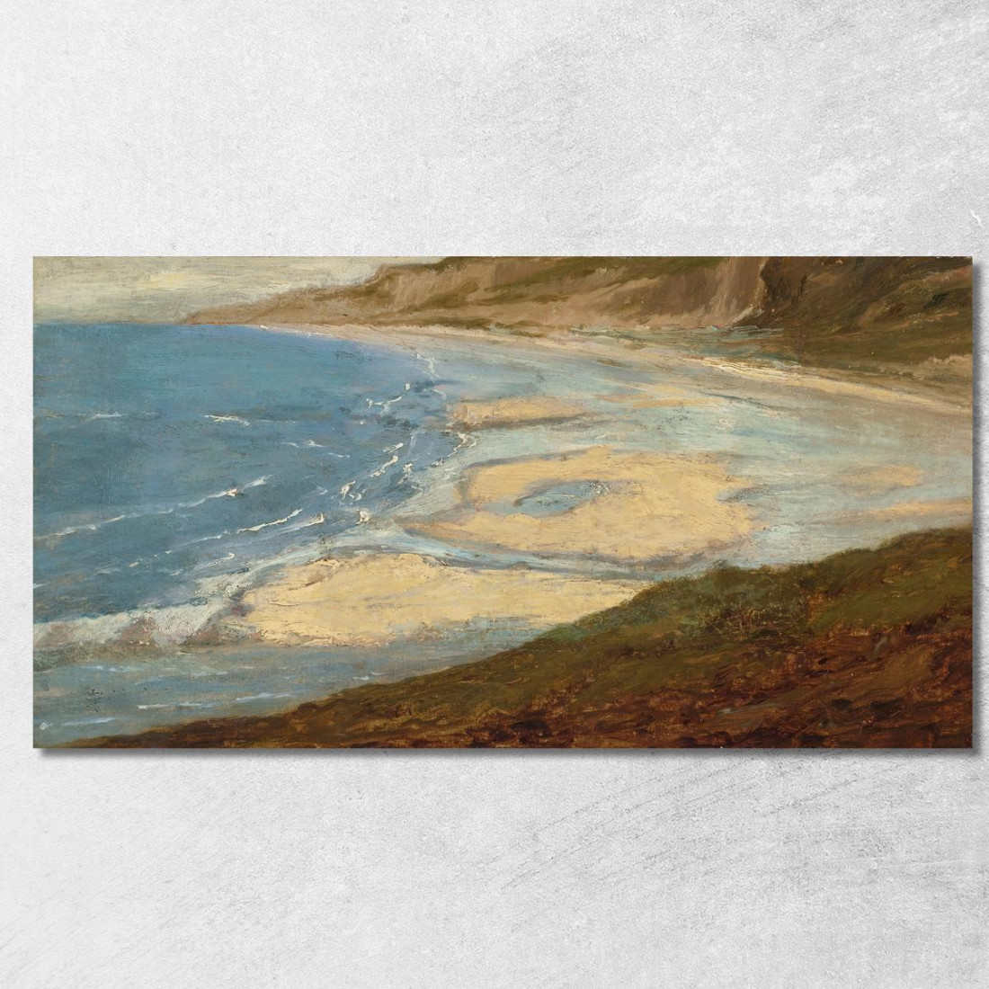 Spiaggia Vicino A Mont-Saint-Michel Théodore Rousseau trs30 quadro stampato su tela Spiaggia Vicino A Mont-Saint-Michel Théodore Rousseau trs30 quadro stampato su tela