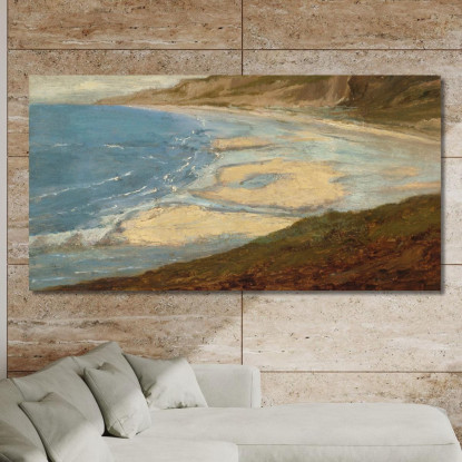 Spiaggia Vicino A Mont-Saint-Michel Théodore Rousseau trs30 quadro stampato su tela