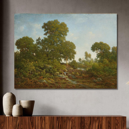 Primavera Théodore Rousseau trs33 quadro stampato su tela
