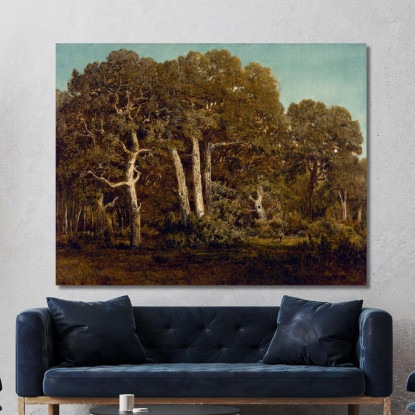 Le Grandi Querce Del Vecchio Bas-Bréau Théodore Rousseau trs38 quadro stampato su tela