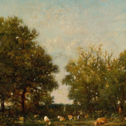 La Memoria Della Piscina Della Foresta Di Chambord Théodore Rousseau trs42 quadro stampato su tela