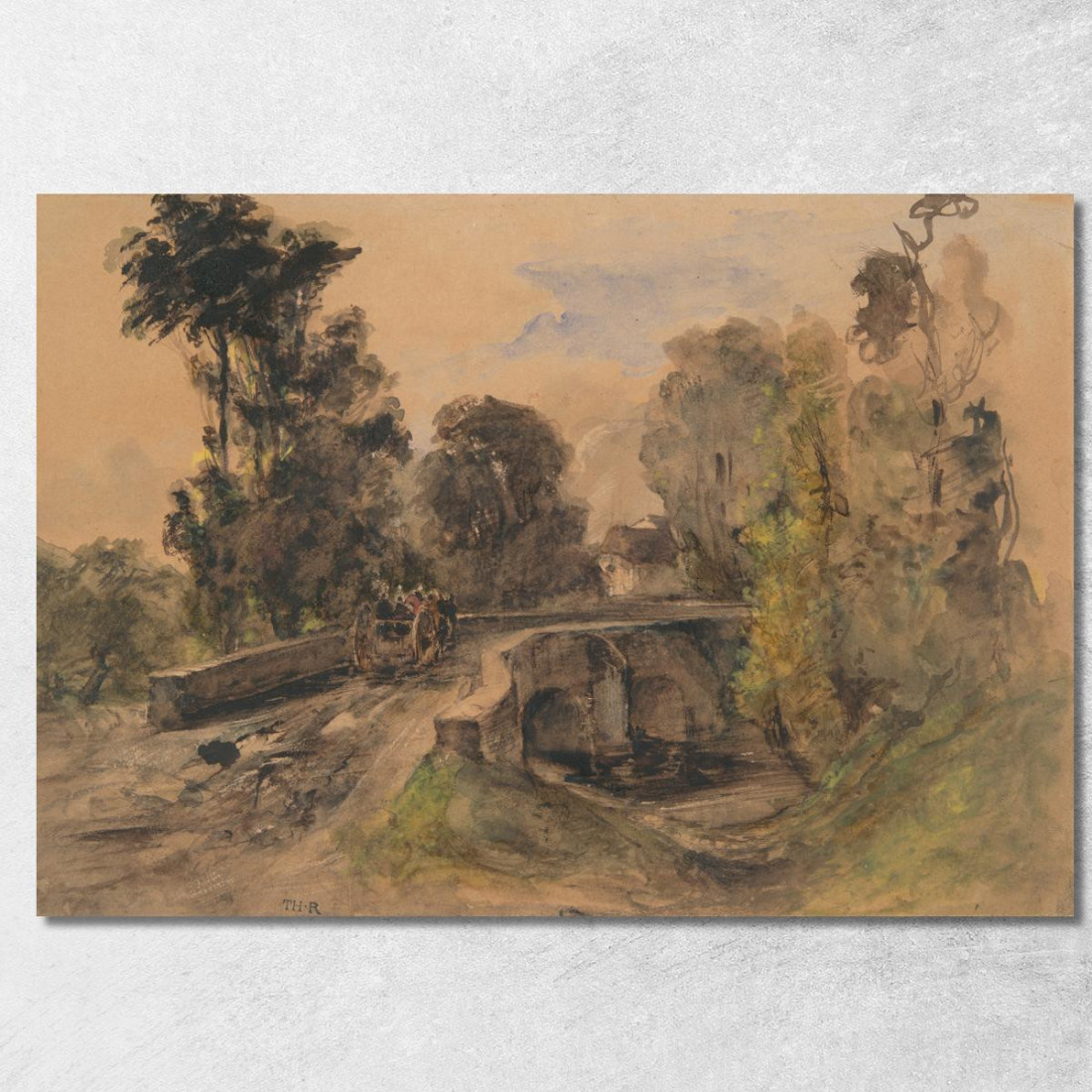 Il Ponte Di Pietra Théodore Rousseau trs43 quadro stampato su tela Il Ponte Di Pietra Théodore Rousseau trs43 quadro stampato su tela