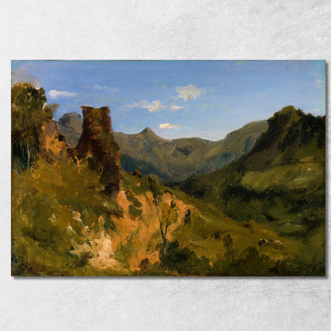 Valle Nei Monti Dell'Alvernia Théodore Rousseau trs45 quadro stampato su tela Valle Nei Monti Dell'Alvernia Théodore Rousseau trs45 quadro stampato su tela
