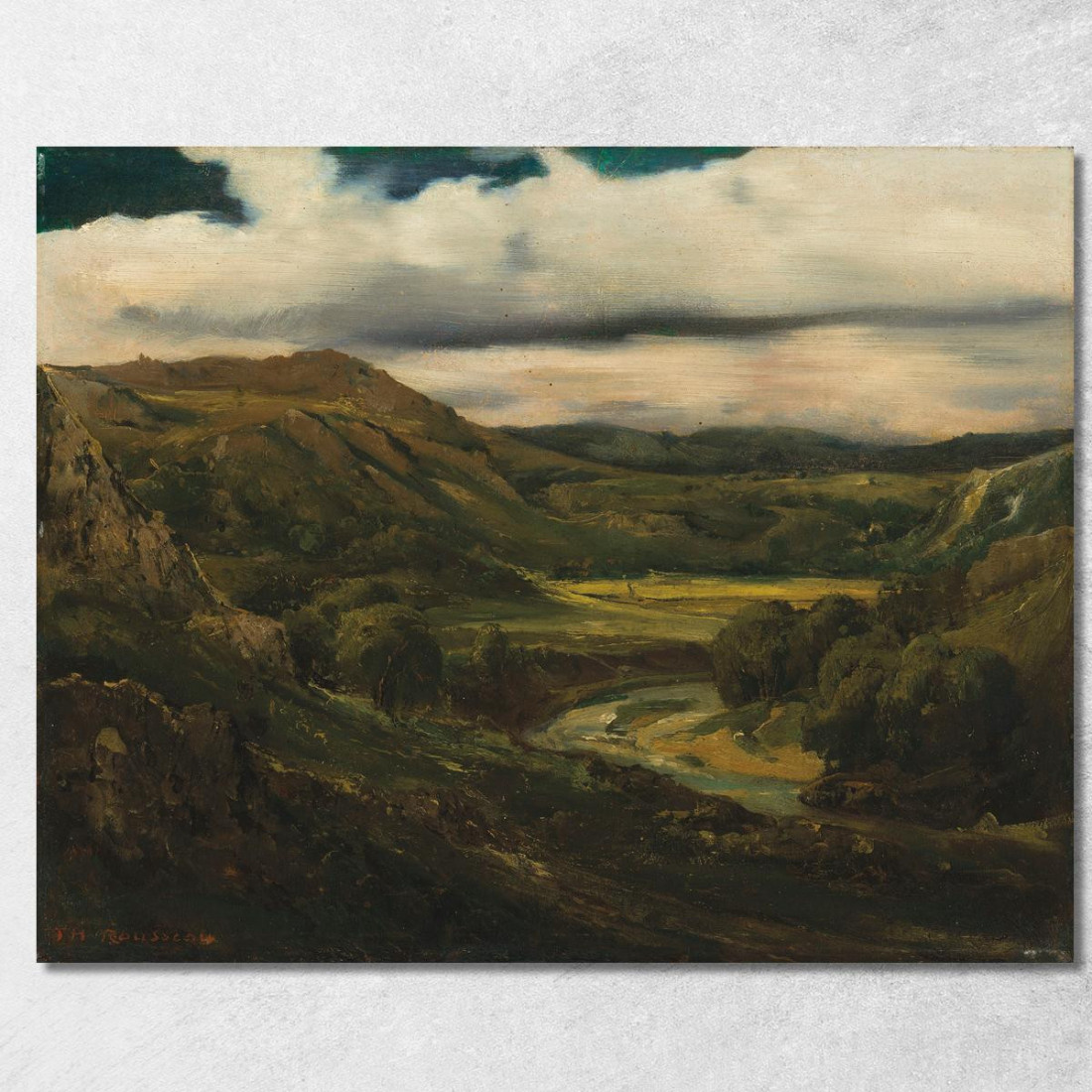 Valle E Montagne Dell'Alvernia Théodore Rousseau trs46 quadro stampato su tela Valle E Montagne Dell'Alvernia Théodore Rousseau trs46 quadro stampato su tela
