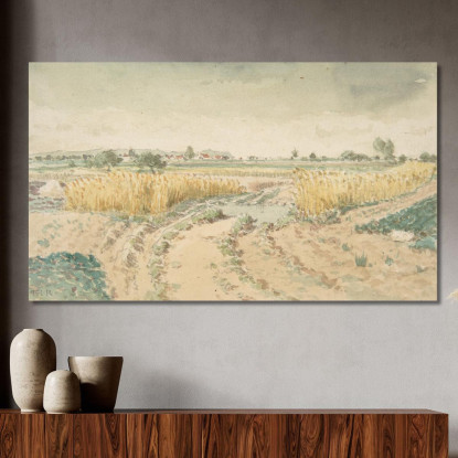 Campi Di Grano Théodore Rousseau trs52 quadro stampato su tela