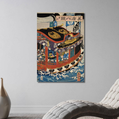 Vele Di Ritorno Utagawa Kuniyoshi ukn31 quadro stampato su tela