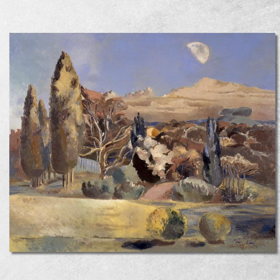 Paesaggio Del Primo Quarto Di Luna Paul Nash pns4 quadro stampato su tela Paesaggio Del Primo Quarto Di Luna Paul Nash pns4 quadro stampato su tela