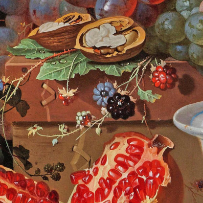 Frutta E Ostriche Abraham Mignon amn4 quadro stampato su tela