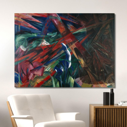 Destini Animali Gli Alberi Mostravano I Loro Anelli Gli Animali Le Loro Vene Franz Marc fmr2 quadro stampato su tela
