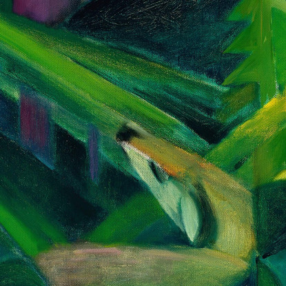 Cervi Nel Giardino Del Monastero Franz Marc fmr11 quadro stampato su tela
