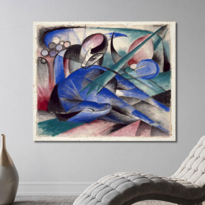 Cavallo Sognante Franz Marc fmr16 quadro stampato su tela