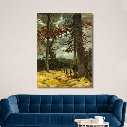 Tronchi Di Quercia All'Inizio Della Primavera Franz Marc fmr17 quadro stampato su tela