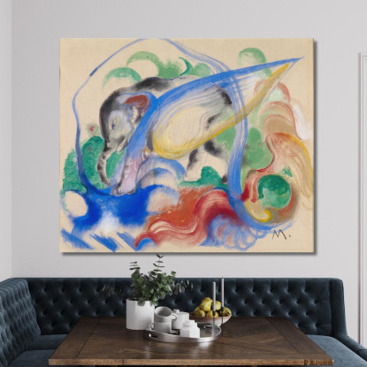 Animale Fatato  Franz Marc fmr19 quadro stampato su tela