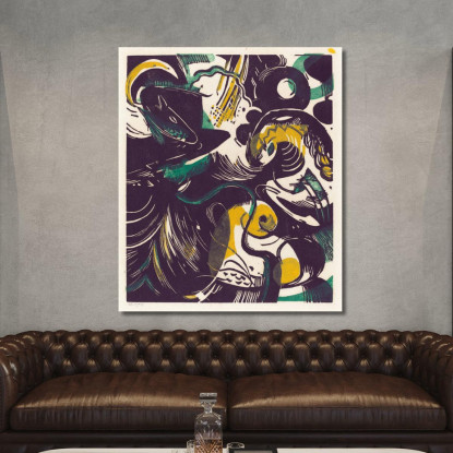 Genesi Ii Franz Marc fmr21 quadro stampato su tela