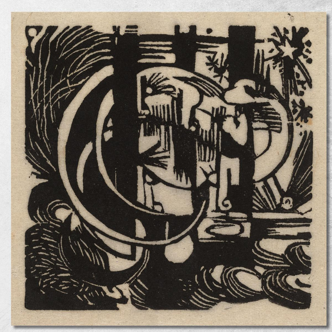 Lucertole 2 Franz Marc fmr32 quadro stampato su tela Lucertole 2 Franz Marc fmr32 quadro stampato su tela