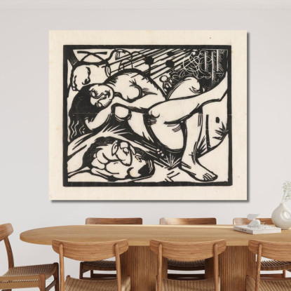 Pastorella Addormentata Franz Marc fmr43 quadro stampato su tela