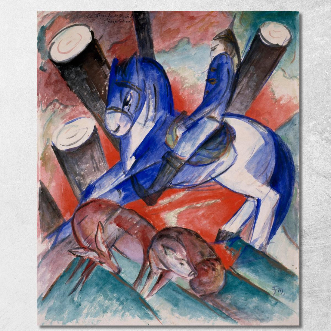 San Giuliano L'Ospitaliere Franz Marc fmr46 quadro stampato su tela San Giuliano L'Ospitaliere Franz Marc fmr46 quadro stampato su tela