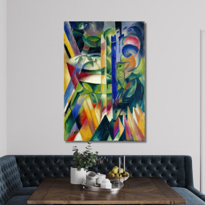 Le Piccole Capre Di Montagna Franz Marc fmr52 quadro stampato su tela