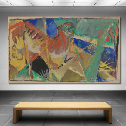 Tigre Nella Giungla Franz Marc fmr57 quadro stampato su tela