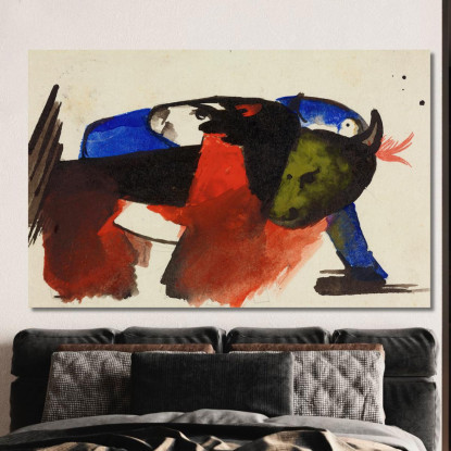 Due Animali Franz Marc fmr58 quadro stampato su tela