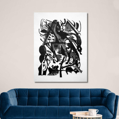 Nascita Dei Lupi Franz Marc fmr73 quadro stampato su tela