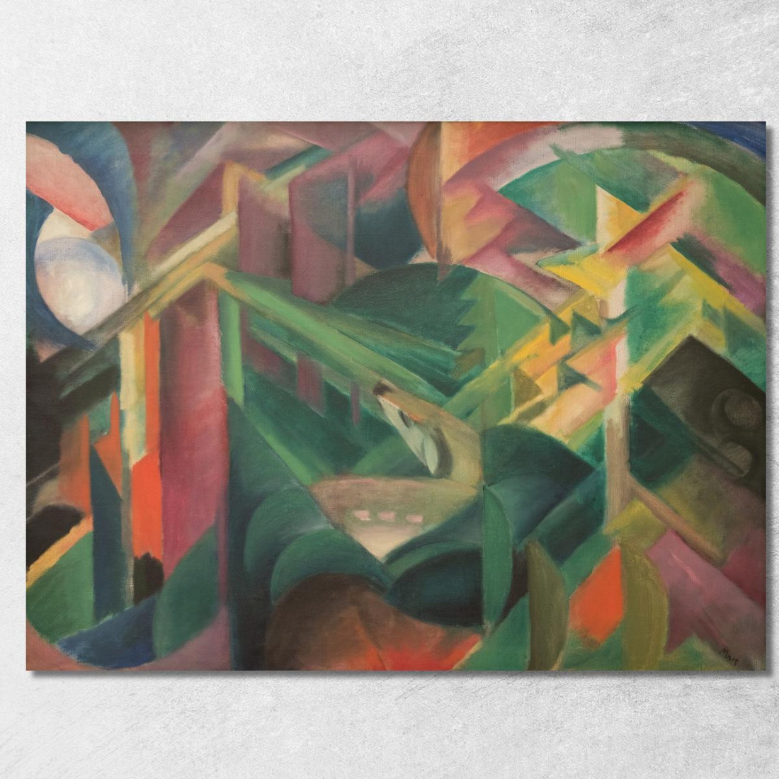 Cervi Nel Giardino Del Monastero Franz Marc fmr77 quadro stampato su tela Cervi Nel Giardino Del Monastero Franz Marc fmr77 quadro stampato su tela