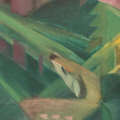 Cervi Nel Giardino Del Monastero Franz Marc fmr77 quadro stampato su tela