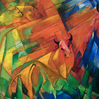 Animali In Un Paesaggio Franz Marc fmr83 quadro stampato su tela