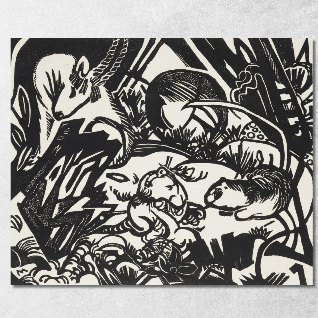 Dalla Leggenda Animale Genius Franz Marc fmr88 quadro stampato su tela Dalla Leggenda Animale Genius Franz Marc fmr88 quadro stampato su tela