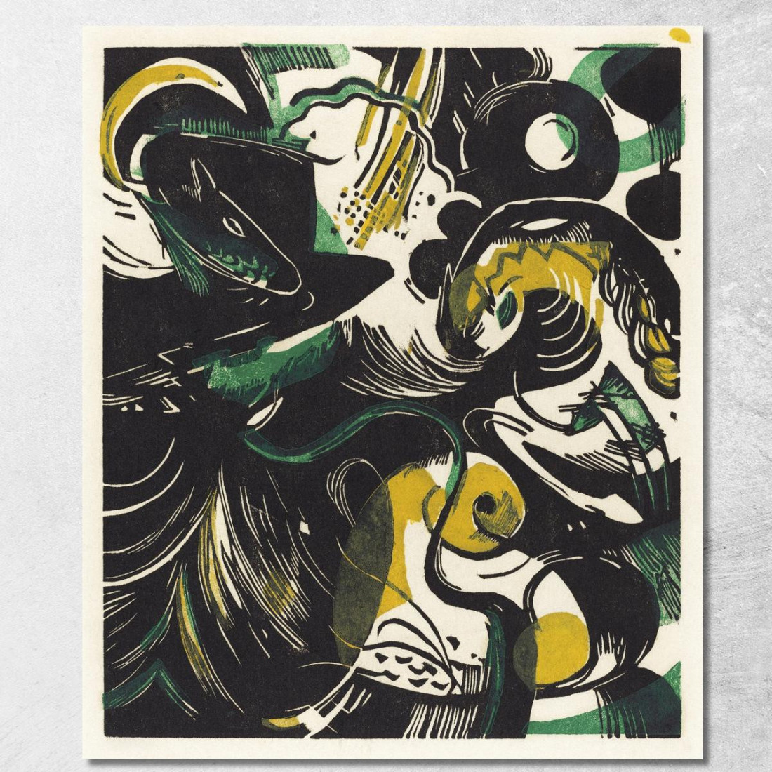 Genesi Ii Franz Marc fmr89 quadro stampato su tela Genesi Ii Franz Marc fmr89 quadro stampato su tela