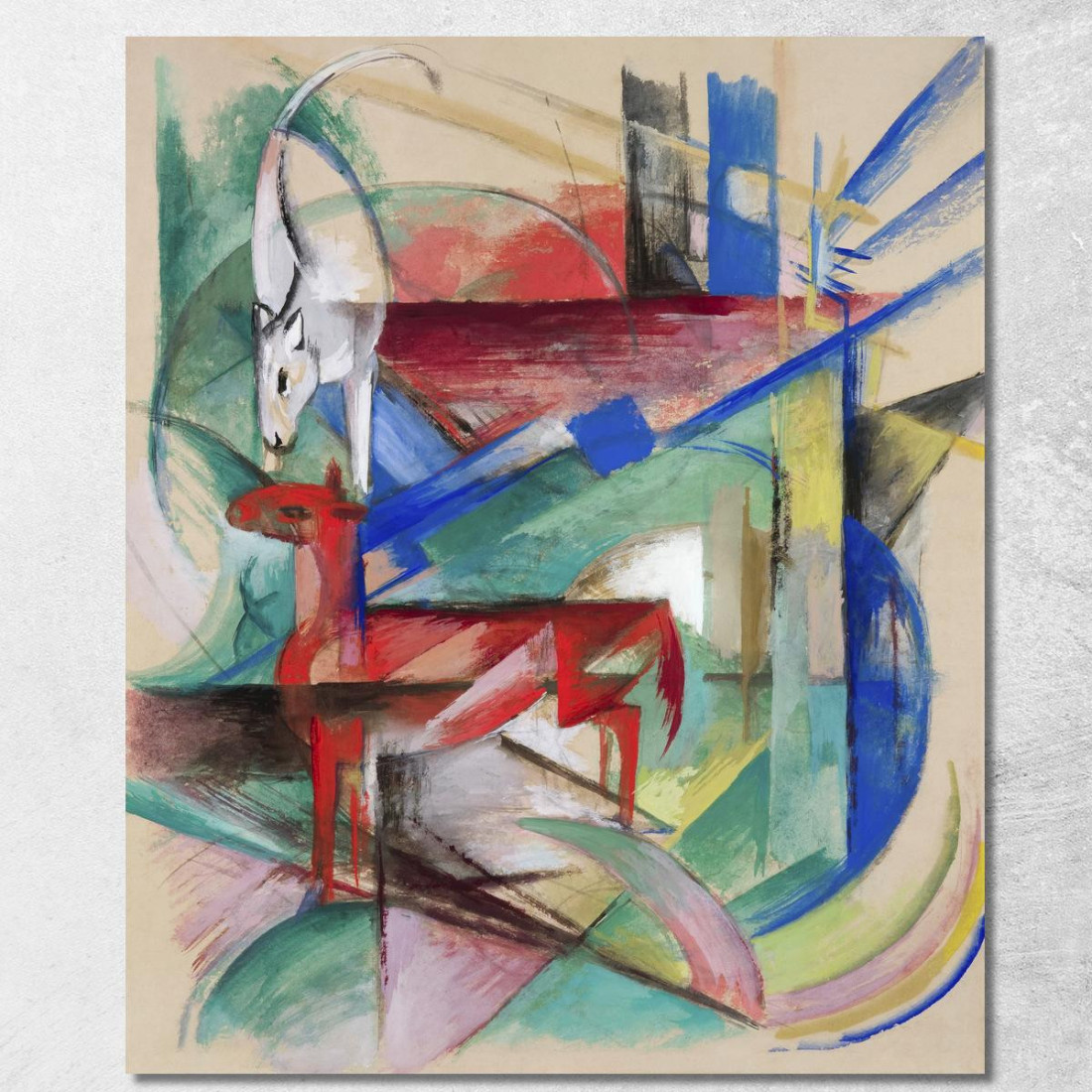 Paesaggio Con Animali Franz Marc fmr95 quadro stampato su tela Paesaggio Con Animali Franz Marc fmr95 quadro stampato su tela
