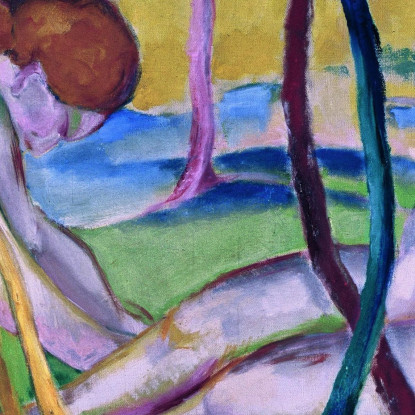 Nudi Sotto Gli Alberi Franz Marc fmr101 quadro stampato su tela